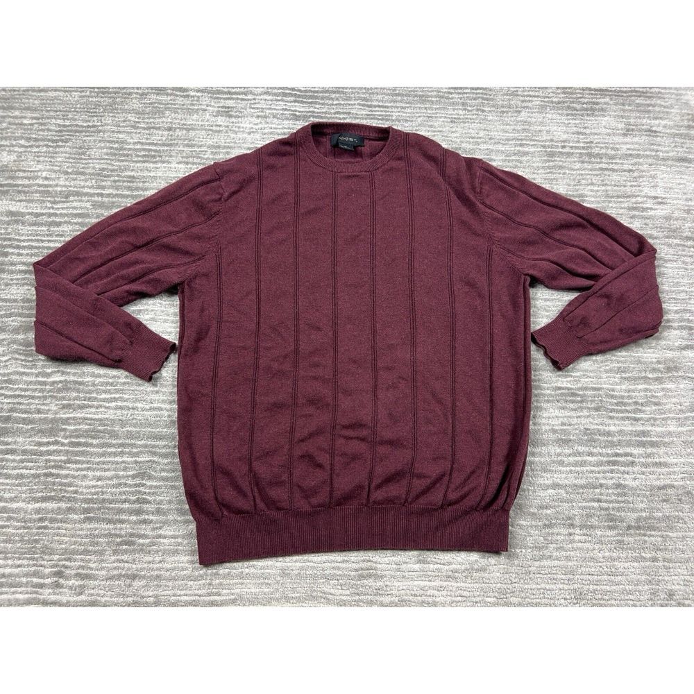 Axist Sweater Mens Medium Red Long‎ Sleeve Cotton Blend Casual
